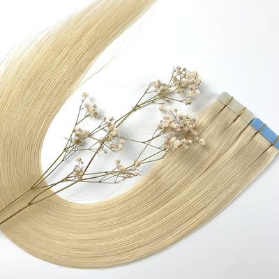 18 Meses de Vida Creme de cabelo humano indiano ondulado com fita Ins Extensões de cabelo com fitas duráveis