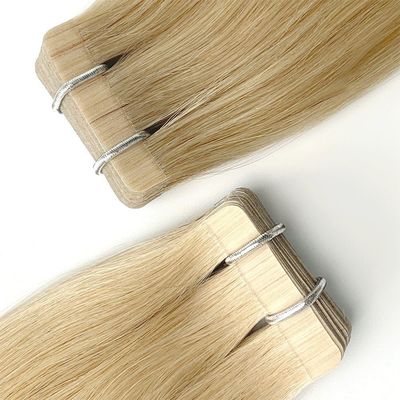 Tela de cabelo humano de 20 polegadas reutilizável em extensões com pêlos virgens crus alinhados na cutícula