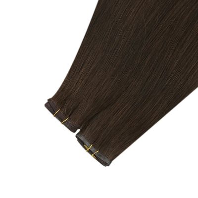 Cabelo de trama plana mini com trama de pele PU e design alinhado de cutícula dupla PW-24268