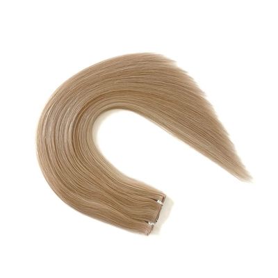 Pagamento completo Duplo Traçado Flat Track Ruso Remy Cabelo Humano Pele PU Weft Extensões de cabelo
