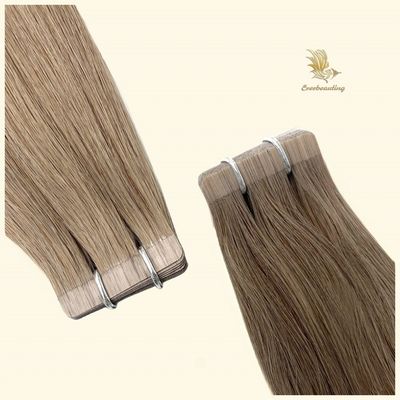 Cabelo russo com fita de enrolamento de cabelo Extensões de cabelo personalizadas Solicitação Cabelo Remy duplo