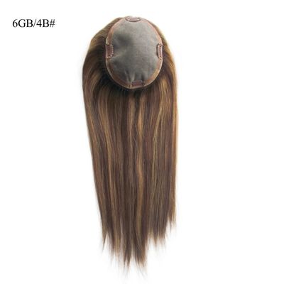 Mono Base Topper Judaico Kosher para Mulheres 5.5X6 Prime Prime Cuticle Alinhado Peça de Cabelo