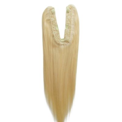 Blonde Straight Texture U Part Closure US Topper para extensões de cabelo