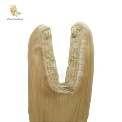 Blonde Straight Texture U Part Closure US Topper para extensões de cabelo
