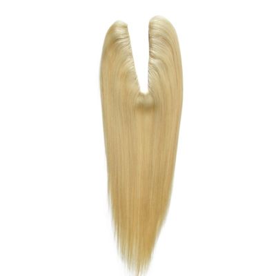 Blonde Straight Texture U Part Closure US Topper para extensões de cabelo