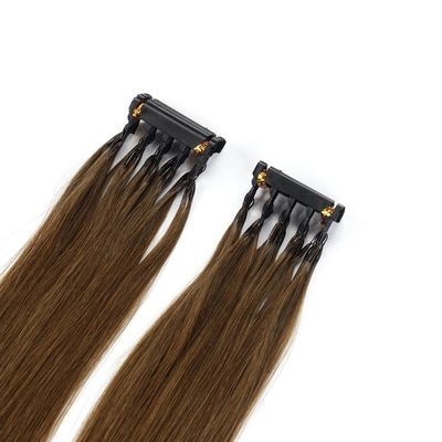 6D Extensões de Cabelo Humano Pré-Enlaçado Brasileiro Dupla Cutícula Desenhada Alinhada Cabelo Remy