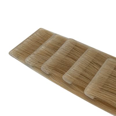 Aceita-se pedido personalizado para extensões de cabelo de fita pré-ligada em cor loira