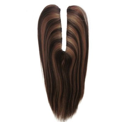 US Topper de cabelo humano virgem Remy U parte Topper textura reta