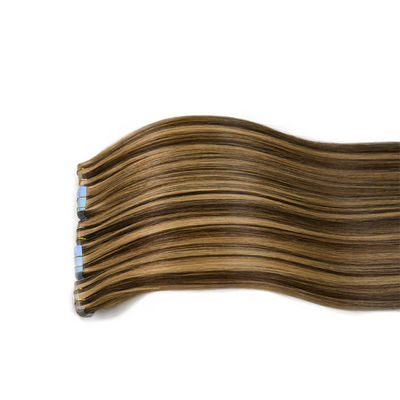 Não derramar fita de cabelo humano europeu na extensão do cabelo fita de cabelo Remy 200 embalagens/caixão