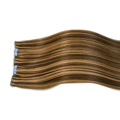 Não derramar fita de cabelo humano europeu na extensão do cabelo fita de cabelo Remy 200 embalagens/caixão