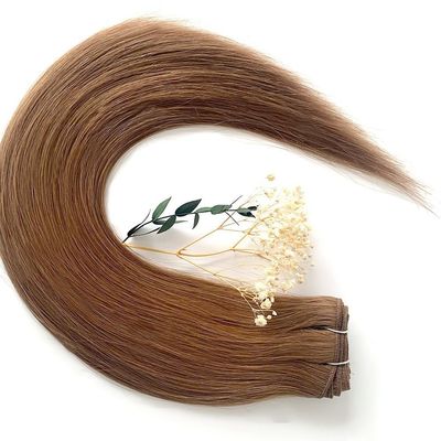 Dupla cutícula desenhada alinhada Ombre Color Machine Weft Hair Extensions Cabelo humano 100g/pacote