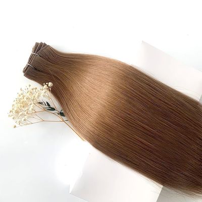 Pedido personalizado Duplo desenhado Remy Máquina Weft Extensões de cabelo 100% máquina de costura