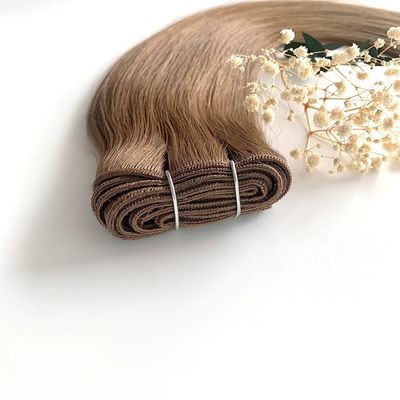 Tecido de cabelo de máquina duplo desenhado Remy russo de cabelo virgem Tecido para cabelo sem emaranhados