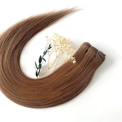 Tecido de cabelo de máquina duplo desenhado Remy russo de cabelo virgem Tecido para cabelo sem emaranhados