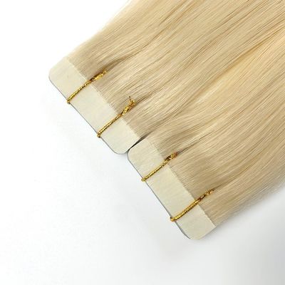 European Double Drawn Russian Human Hair Tape Hair Extension Dyeable Pre-Bonded