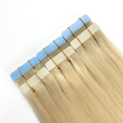 European Double Drawn Russian Human Hair Tape Hair Extension Dyeable Pre-Bonded