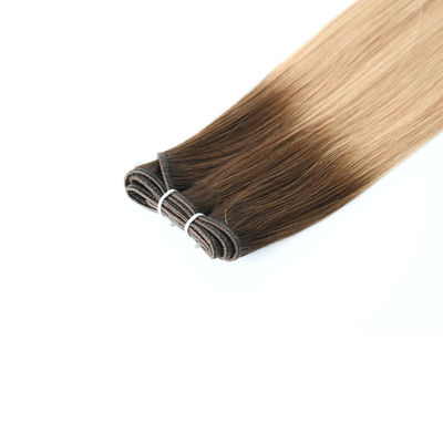 24 polegadas de cabelo natural reto, extensões de tecido, loiro Remi, cabelo humano duplo.
