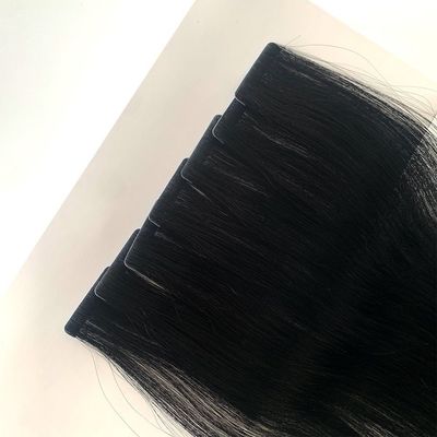 Extensões de cabelo de fita invisível personalizáveis com pêlo humano chinês de cutícula completa