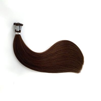 100% de cutícula virgem humana Remy alinhada com tecido de cabelo russo com tecnologia de corte de génio