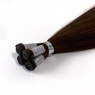 100% de cutícula virgem humana Remy alinhada com tecido de cabelo russo com tecnologia de corte de génio