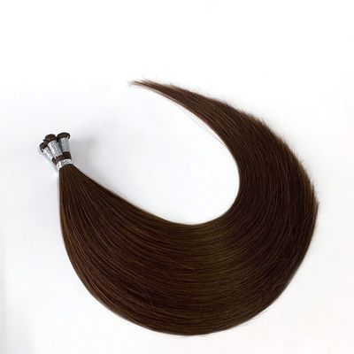 100% de cutícula virgem humana Remy alinhada com tecido de cabelo russo com tecnologia de corte de génio