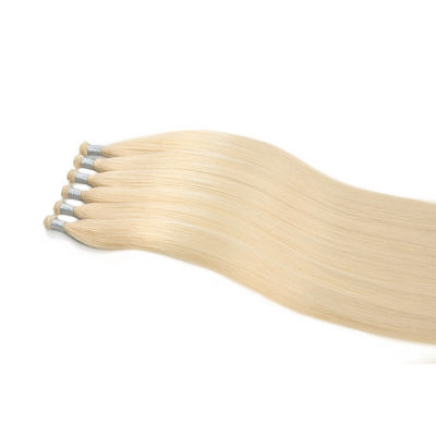 24 polegadas de tecido de génio duplo desenhado fino invisível amarrado à mão Virgem Remy extensões de cabelo