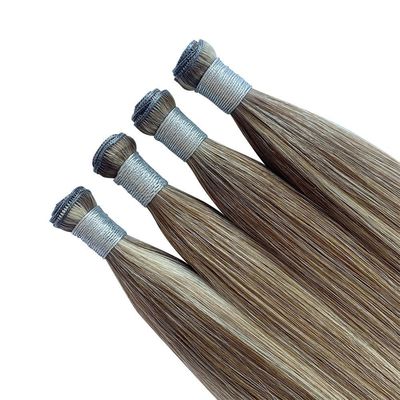 Russo retas fino invisível génio de tecido extensões de cabelo duplo cabelo humano desenhado