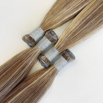 Russo retas fino invisível génio de tecido extensões de cabelo duplo cabelo humano desenhado