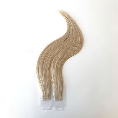 Banda de extensão de cabelo humano pré-ligada, invisível, ligada à mão, sem costura, injetável