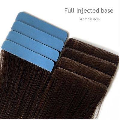Cabelo em bruto duplamente desenhado Tela injetada em extensões cutícula alinhada Tela invisível Cabelo