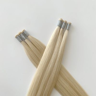 Comprimento de cabelo 24 polegadas 100% cabelo humano europeu fita invisível em extensões de cabelo génio tecelagem personalização
