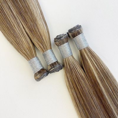 Comprimento de cabelo 24 polegadas 100% cabelo humano europeu fita invisível em extensões de cabelo génio tecelagem personalização