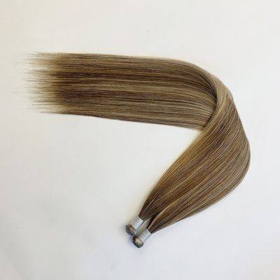 Comprimento de cabelo 24 polegadas 100% cabelo humano europeu fita invisível em extensões de cabelo génio tecelagem personalização