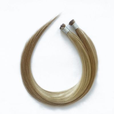 Estilo reto Gênio corte cabelo humano extensões de fita de tecido da pele com cola e cola