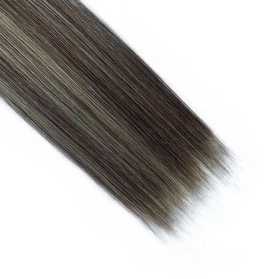 Extensões de cabelo humano de doadores natural liso cabelo vietnamita tingido tecido de gênio
