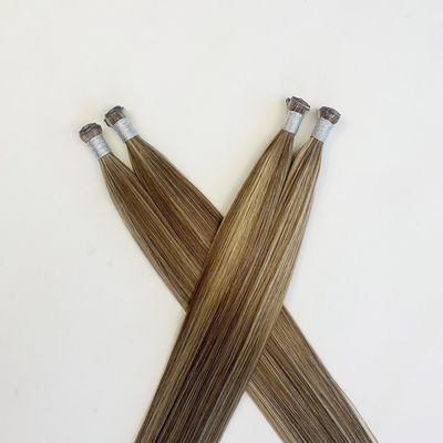 Extensões de cabelo humano de doadores natural liso cabelo vietnamita tingido tecido de gênio