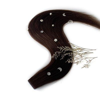 Banda de cabelo brasileiro duplo alinhada com cutícula fina em extensões sem derramamento