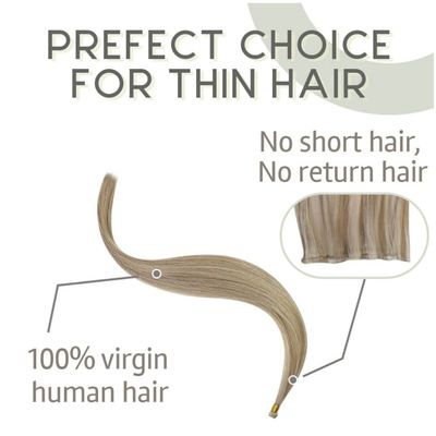 Cabelo humano vietnamita duplo, génio, tecido superior, extensões retas de luxo.