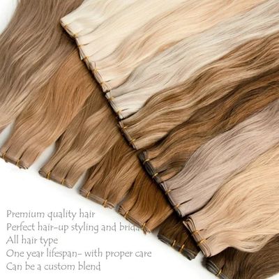 Cabelo humano vietnamita duplo, génio, tecido superior, extensões retas de luxo.