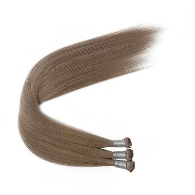 24 polegadas Brasileira Remy cutícula alinhada cabelo reto amarrado com as mãos extensões de trama fina macia