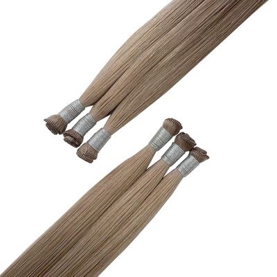 24 polegadas Brasileira Remy cutícula alinhada cabelo reto amarrado com as mãos extensões de trama fina macia