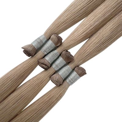24 polegadas Brasileira Remy cutícula alinhada cabelo reto amarrado com as mãos extensões de trama fina macia