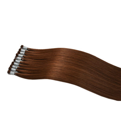 Extensões de fios de cabelo 100% naturais, com a mão amarrada, invisível, duplo alinhamento.