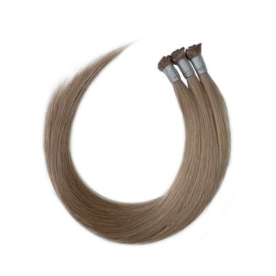 Extensões de fios de cabelo 100% naturais, com a mão amarrada, invisível, duplo alinhamento.