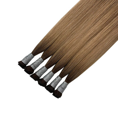 100 g/ embalagem Cabelo Brasileiro Flat Weft Cuticular Duplo Desenhada Extensões de Cabelo Humano Intactos