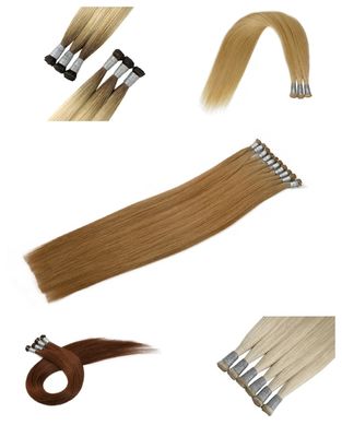 100 g/ embalagem Cabelo Brasileiro Flat Weft Cuticular Duplo Desenhada Extensões de Cabelo Humano Intactos