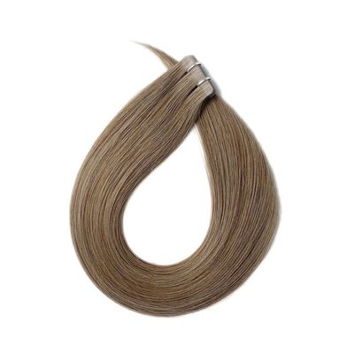 Multicolor Duplo Desenhado Virgem Remy Russo Cútica Balayage Tape Extensões de Cabelo