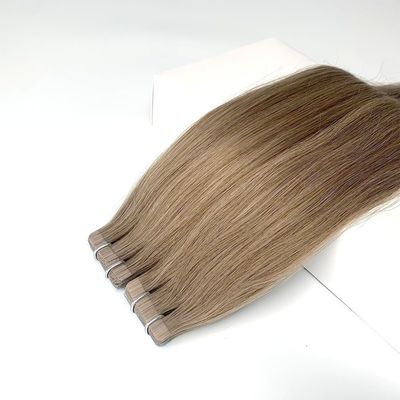 Multicolor Duplo Desenhado Virgem Remy Russo Cútica Balayage Tape Extensões de Cabelo