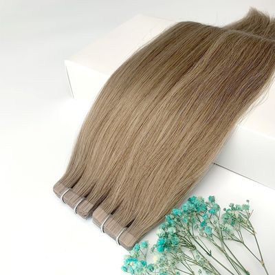 Tela de cabelo russo duplamente desenhada em extensão de cabelo dentro de Remy Hair Muti-Color