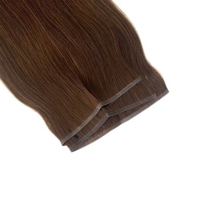 Multicolor duplo desenhado Indian Remy Extensão de cabelo com pele sem costura amarrada à mão PU Weft